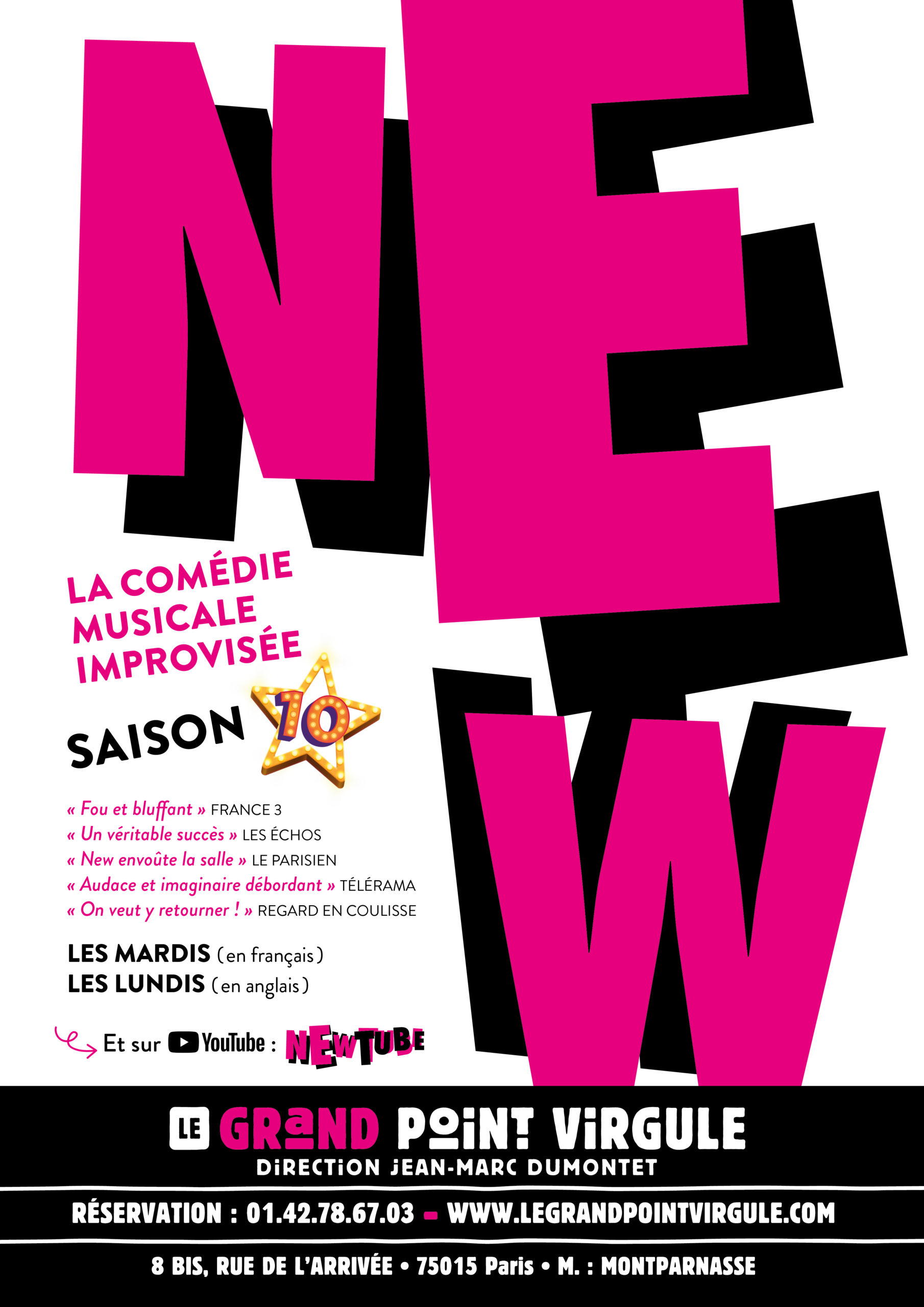 NEW La comédie musicale improvisée Théâtre Le Grand Point Virgule